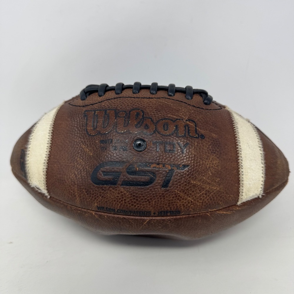 Wilson TDY GST Youth Football Leather Game Ball Made in USA Needs New Bladder!!